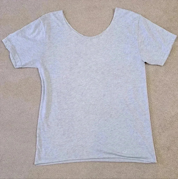 ❤️ Scoop neck T-shirt Light Grey Medium "Honeymoon Vibes" Short Sleeve Tee - Picture 2 of 7